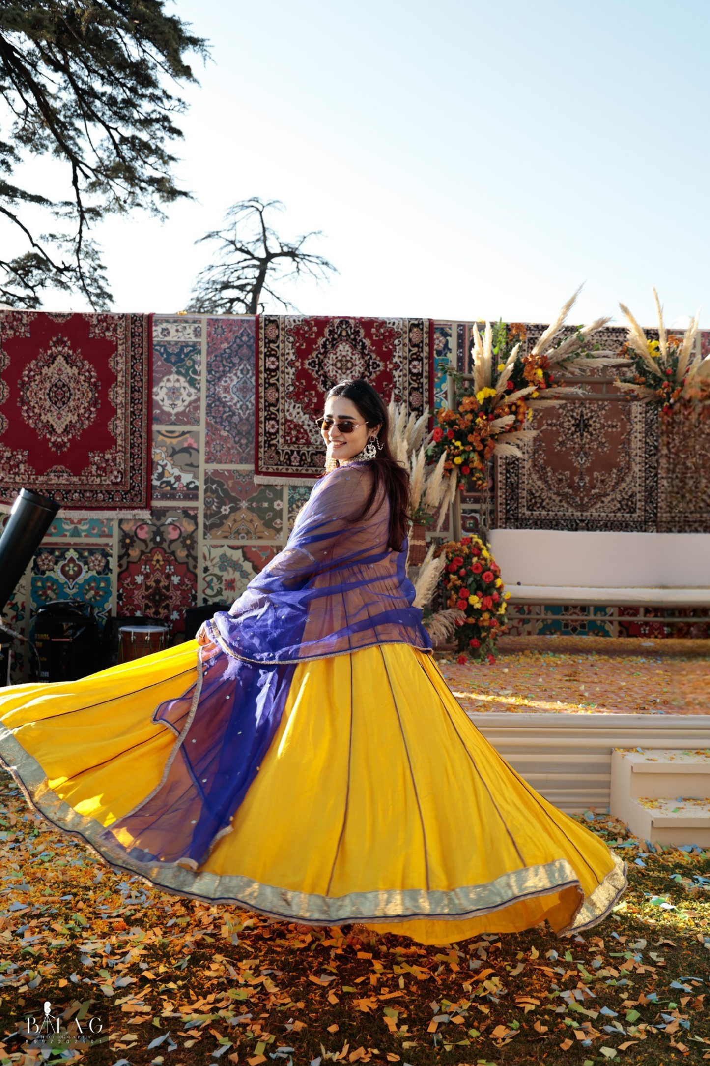 Amaltas Yellow Embroidered Anarkali Set